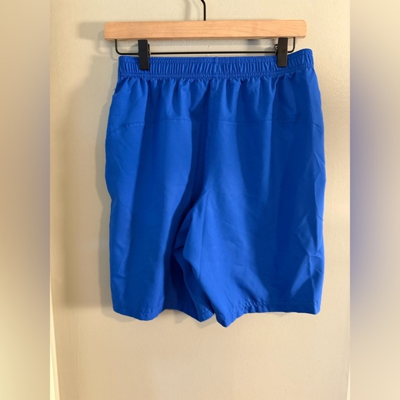 Nike Blue and White Athletic Shorts with Elastic Waistband - Picture 2 of 7
